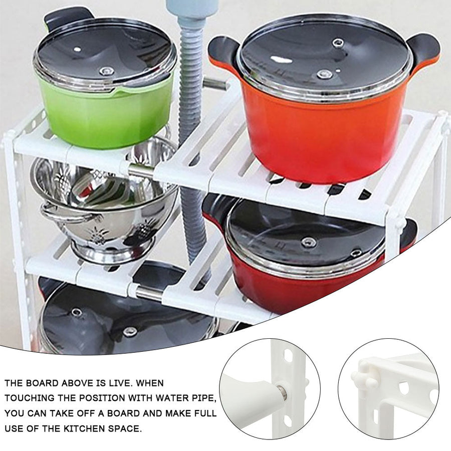 Under Sink Magic Organizer Adjustable Rack - Image 2