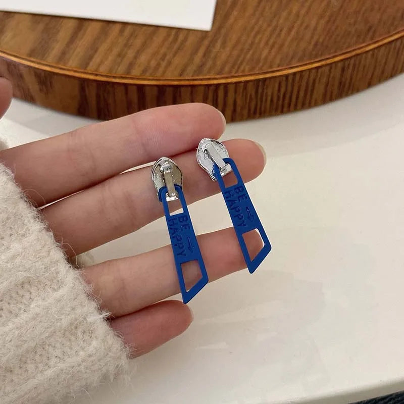 Zip Me Up Zipper Stud Earrings