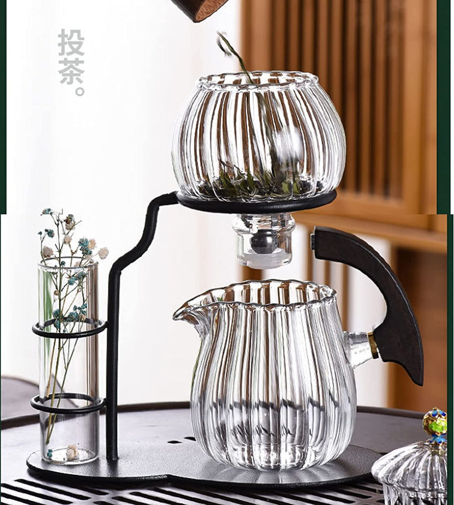 Nature Leaf Magnetic Semi-Automatic Tea Set - Image 4