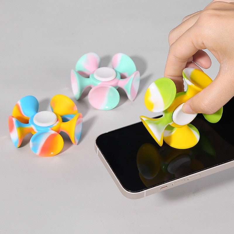Anti-stress Silicone Colorful Hand Spinner - Image 1