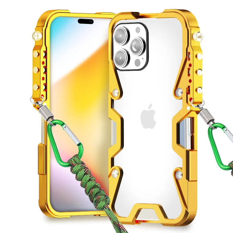 Tactical Grip Shockproof Alloy Frame iPhone Case - Image 10