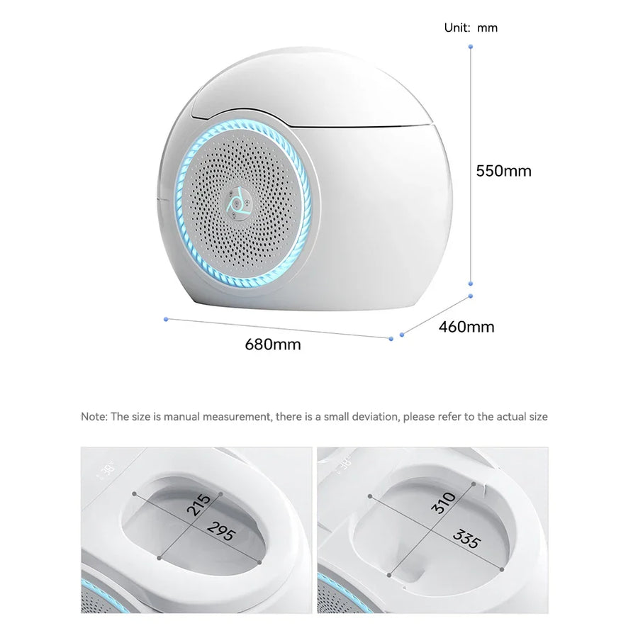 Automatic Radar Sensor Built-in Speaker Smart Egg-Shaped Toilet - Image 5