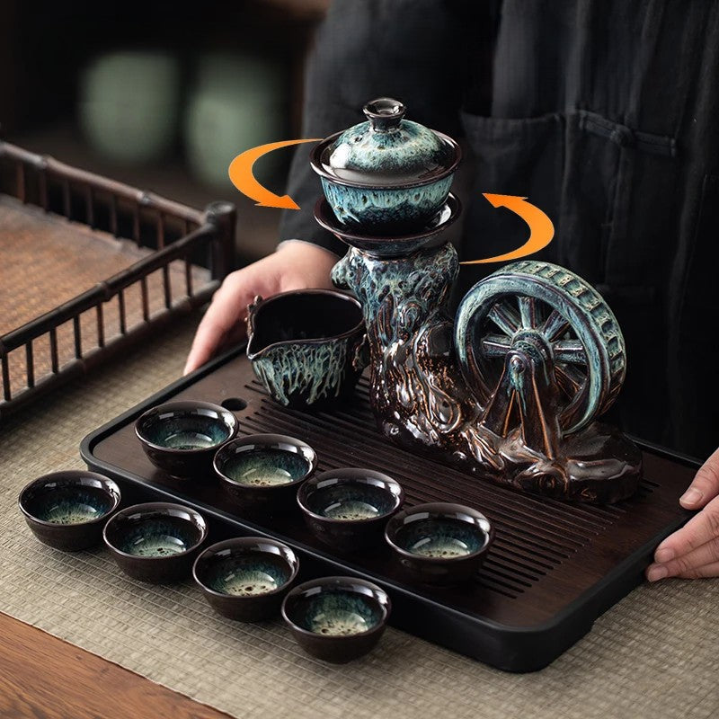 Rotating Handcrafted Tea Ceremony Set - Image 1