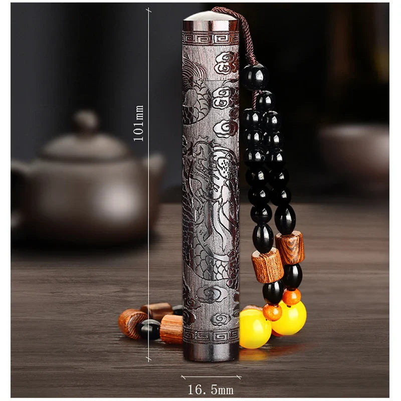 Ultra Thin Rechargeable Vintage Windproof Wooden Lighter - Image 1