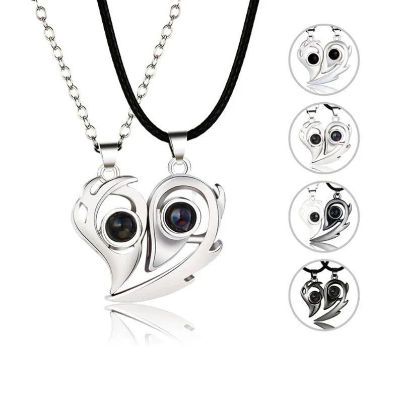 Couple Love Pair Magnetic Necklace - Image 2