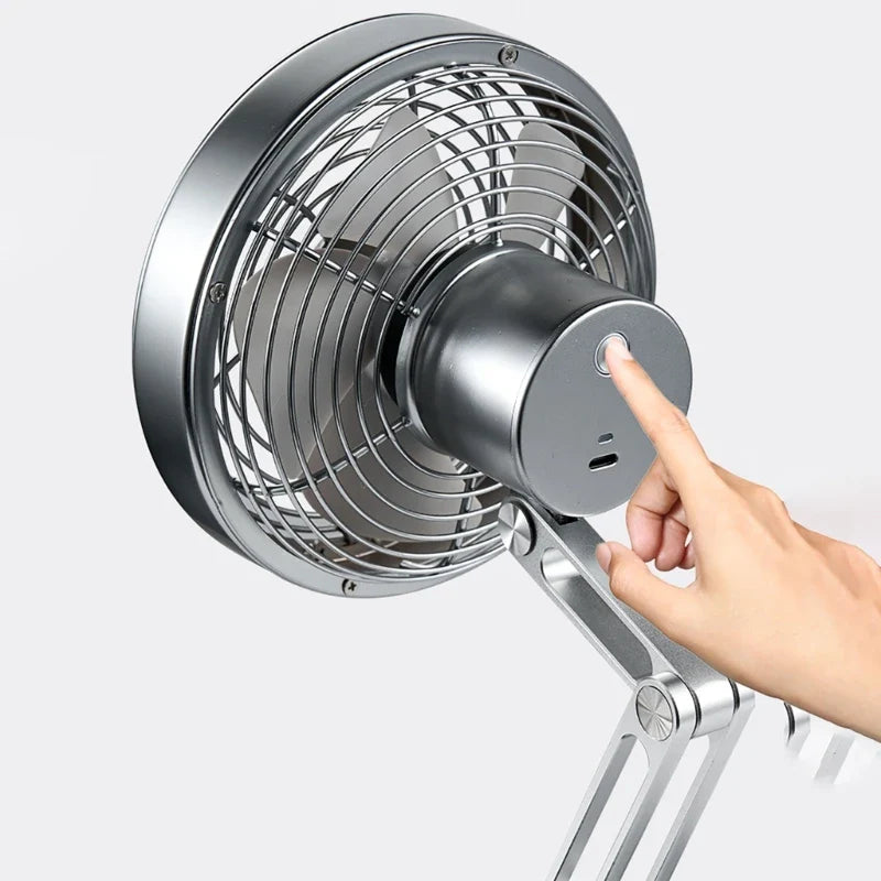 Height-Adjustable Stand Compact Turbo Mini Desk Fan - Image 3
