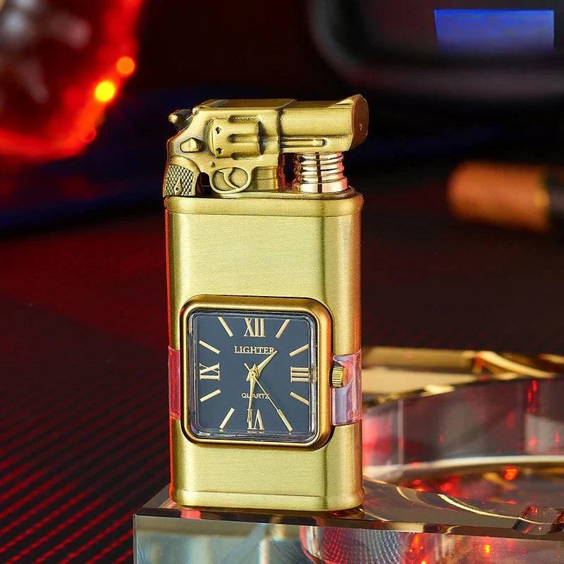 Twin Jets Quartz Dial Dual Flame Metal Lighter - Image 7