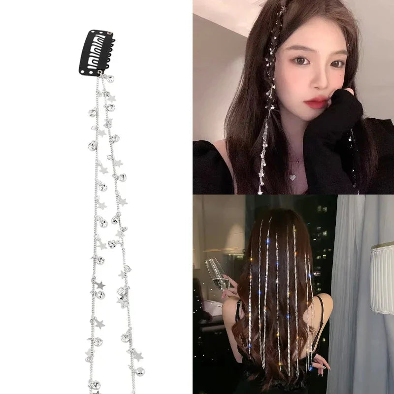Rhinestone Tassel Glamorous Hair Chain - Image 4