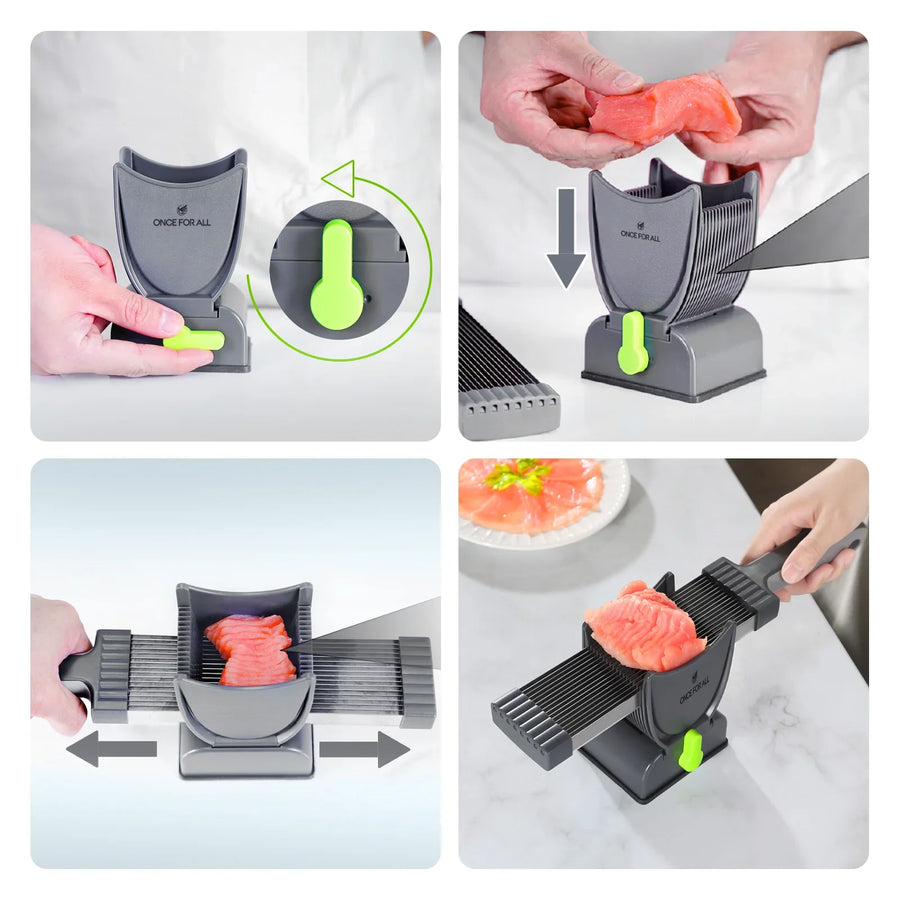 Multifunctional Stainless Steel Manual Meat Cutter Tool - Image 3