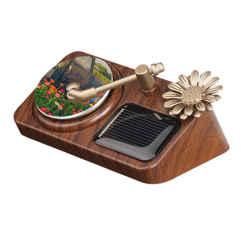 Rotating Solar Retro Record Player Car Air Fresheners - Image 2