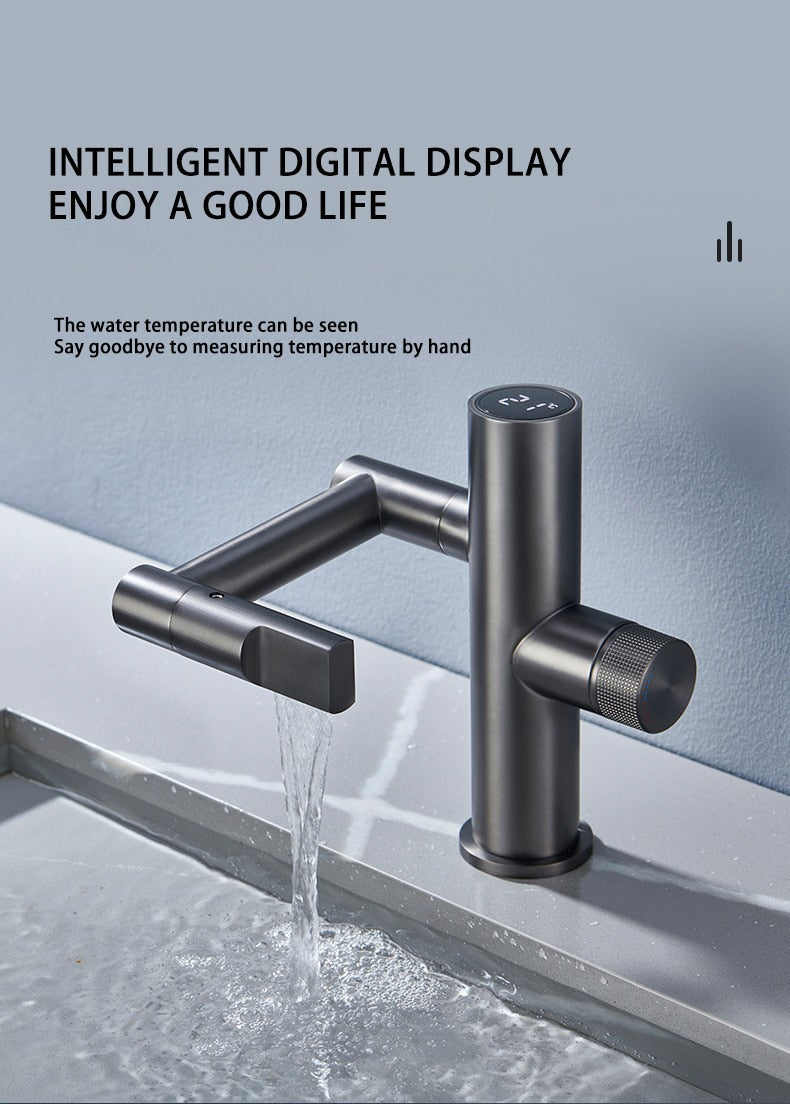 Hydroelectric Rotating Modern Smart Waterfall Faucet - Image 3