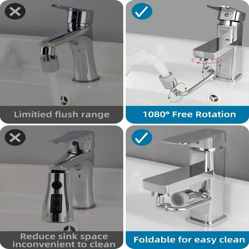 Rotating Multi-Purpose Universal Anti-Splash Faucet Extender - Image 2