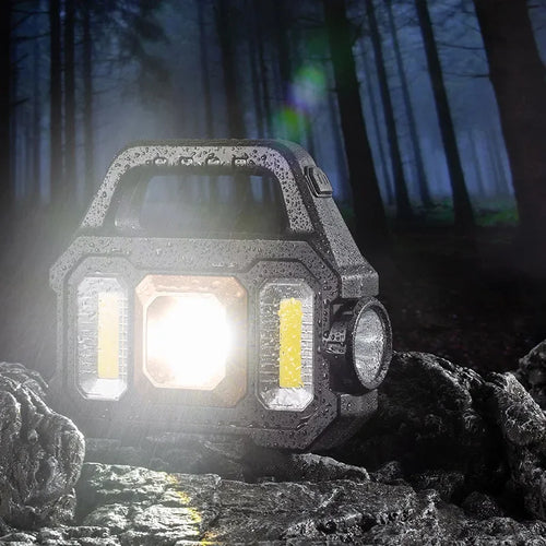 Solar Rechargeable Zoomable Camping Flashlight - Image 0