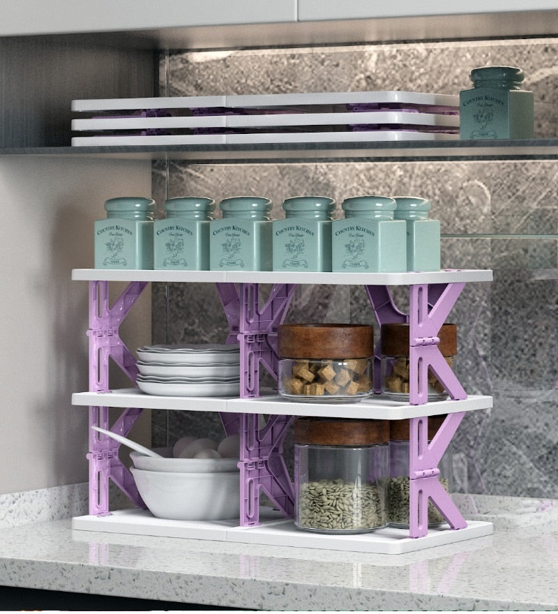 Space Saving Foldable Stackable Shoe Storage Rack - Image 1