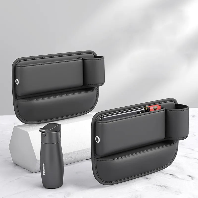 Universal Leather Seat Gap Cup Holder Car Organizer - Image 4