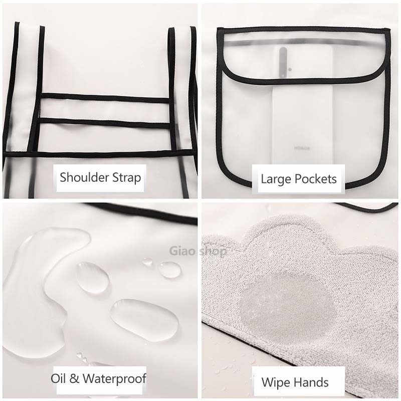 Transparent Waterproof Kitchen Apron - Image 1