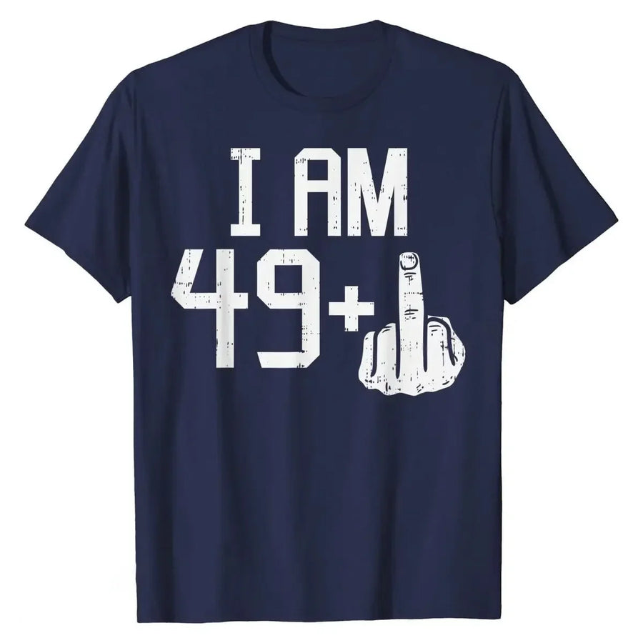 49 Plus Middle Finger Sarcastic T-Shirt - Image 4