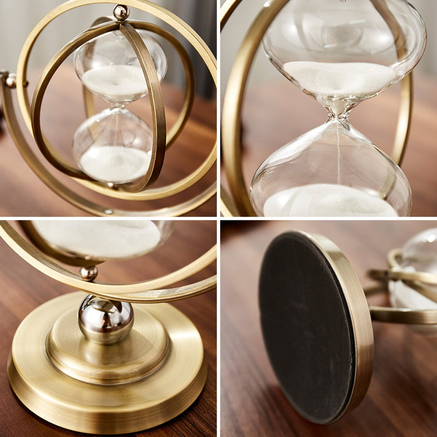 Time Charmer Metal Hourglass Decor - Image 2