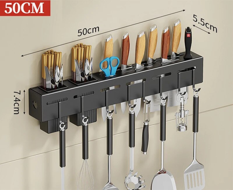 Modern Wall-Mounted Kitchen Organizer Tool Station - Image 6