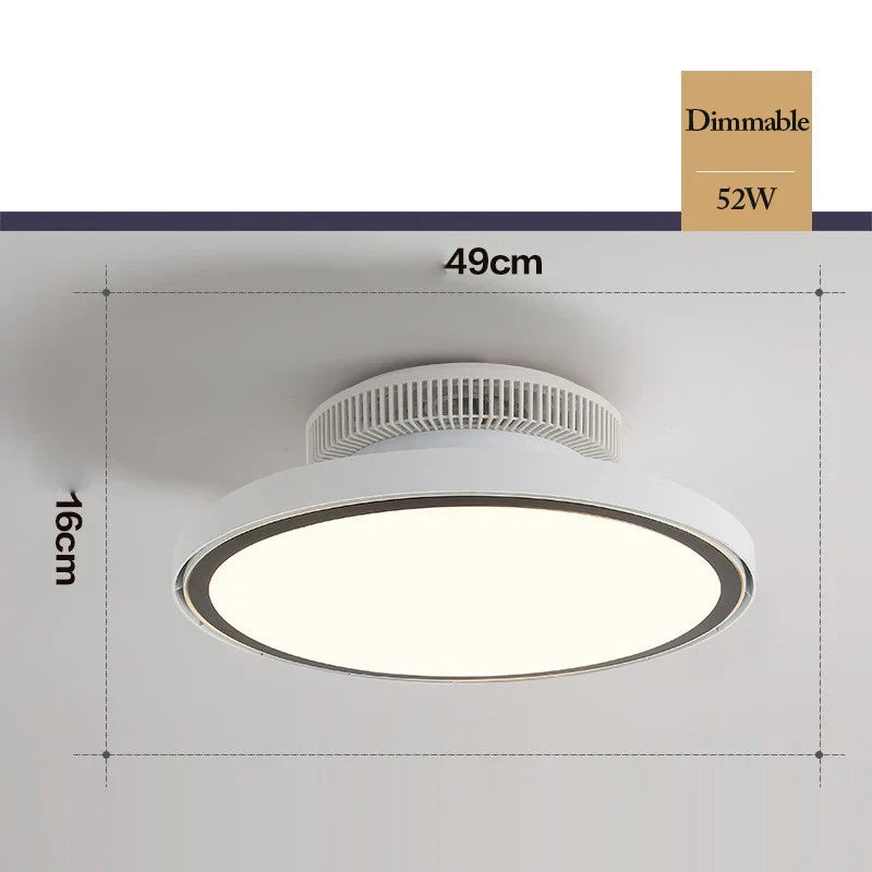 Modern Full Spectrum Invisible Blade LED Ceiling Fan Lamp - Image 6