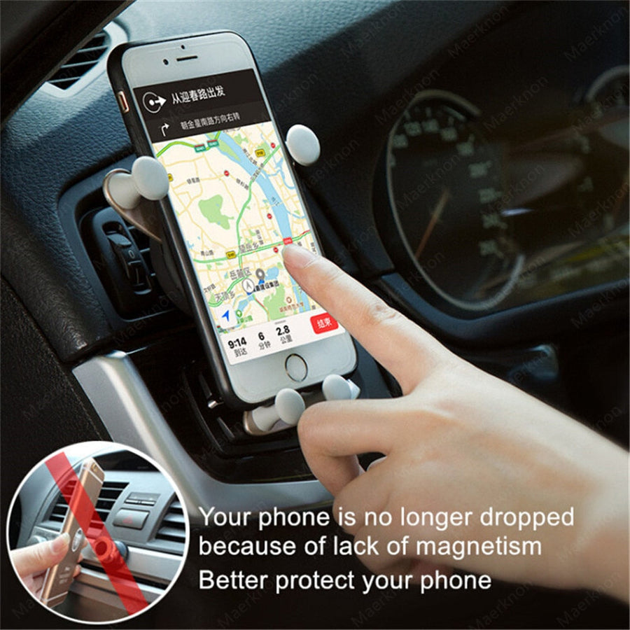 Gravity Support Air Vent Clip Car Phone Holder - Image 4