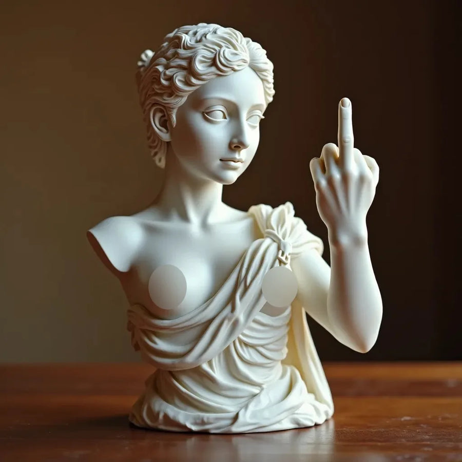 Roman Bust Middle Finger Home Decor - Image 5