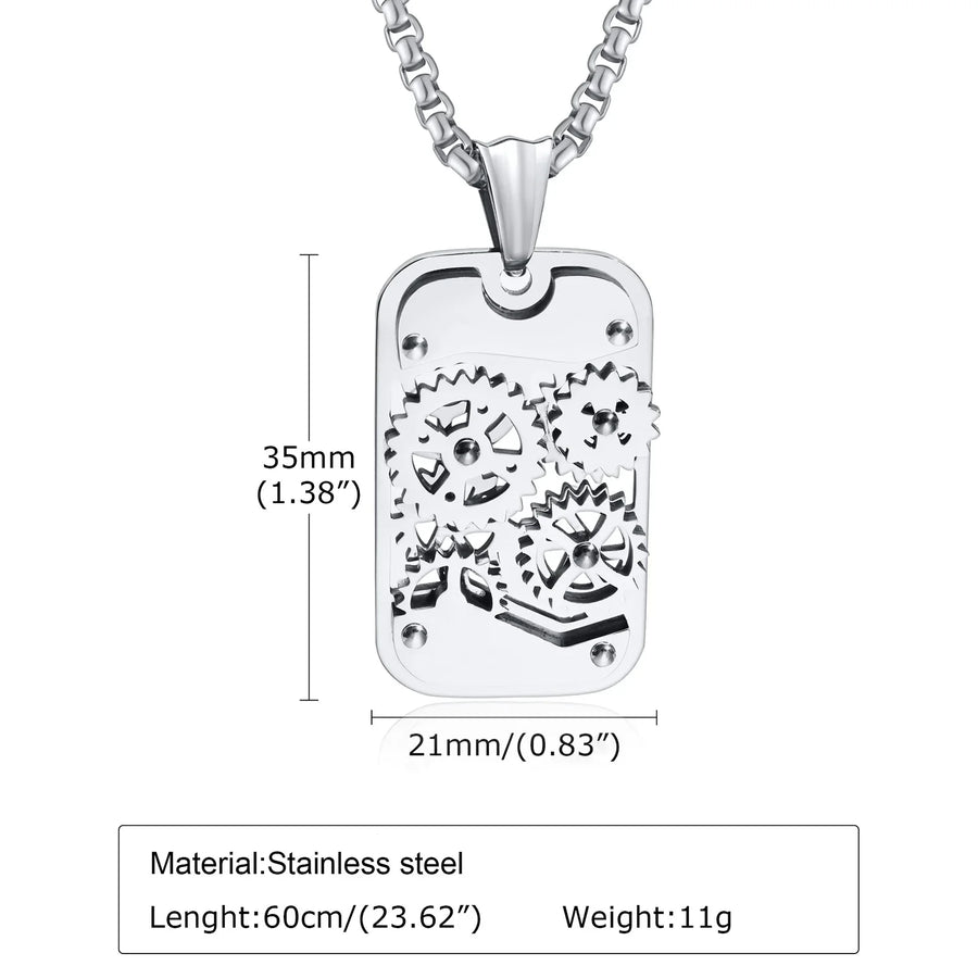 Mechanical Gear Spinner Bold Necklace - Image 3