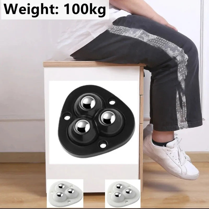 Self-Adhesive Full Rotating Furniture Mover Wheel Rollers - Image 2