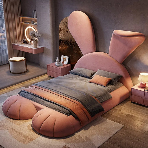 Fancy Pink Rabbit Modern Bed - Image 0