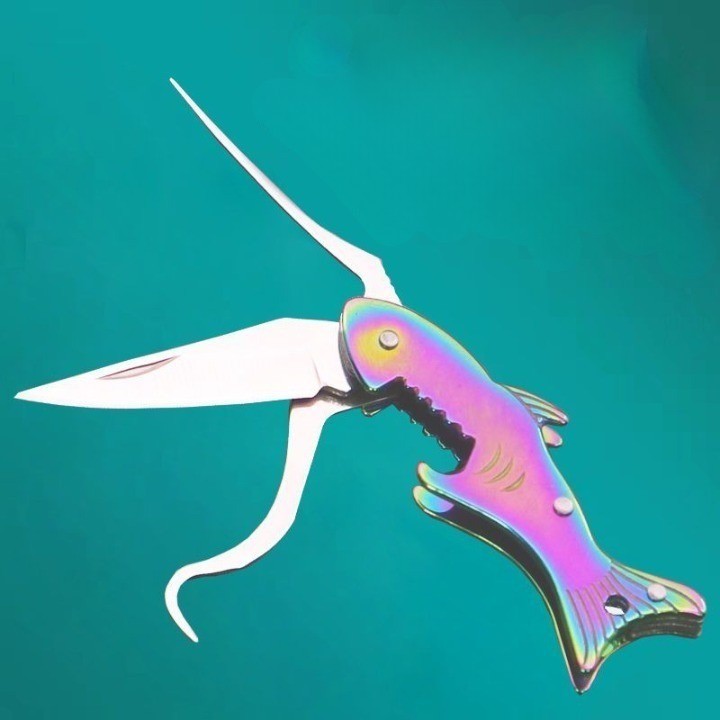 Sharp Shark Multifunctional Toothpick Knife Keychain - Image 0