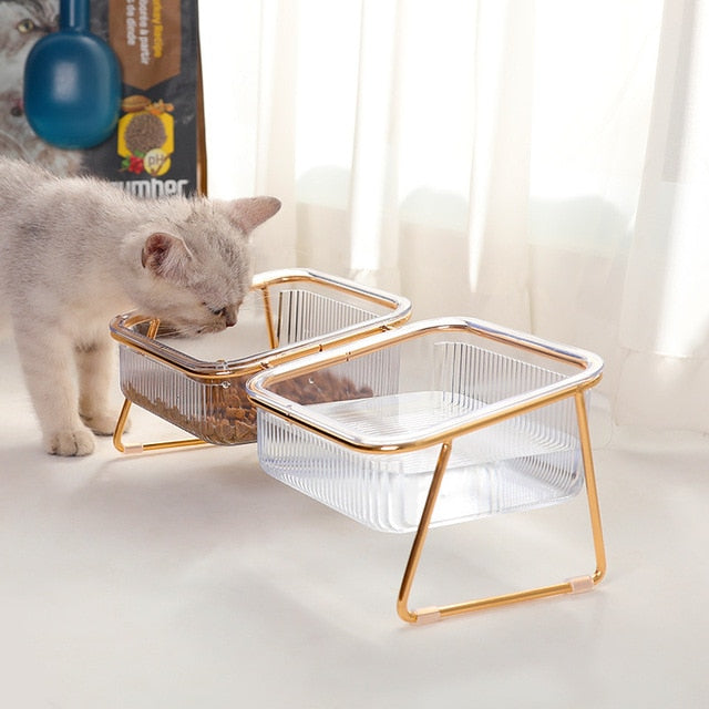 Transparent Non-slip Double Pet Bowl - Image 7