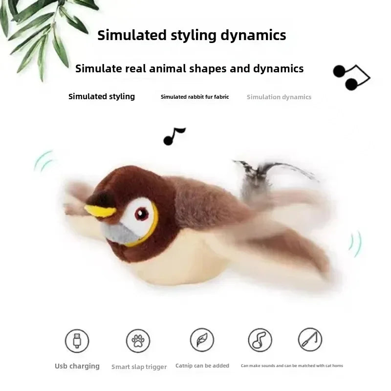 Motion-Activated Chirping Bird Interactive Cat Toy - Image 5