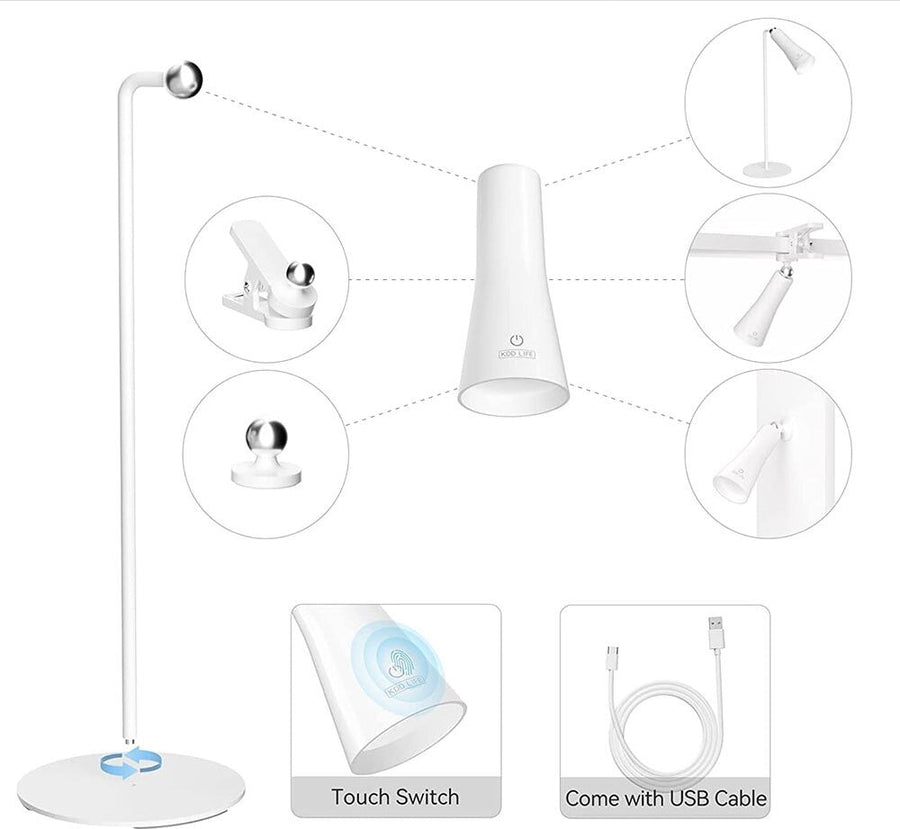 Shiny Orbit Rechargeable Rotating Desk Lamp - Image 1