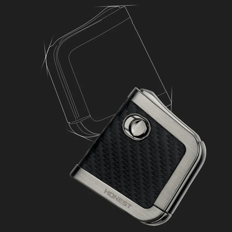 Retro Thin One Click Pop Up Windproof Kerosene Lighter - Image 1