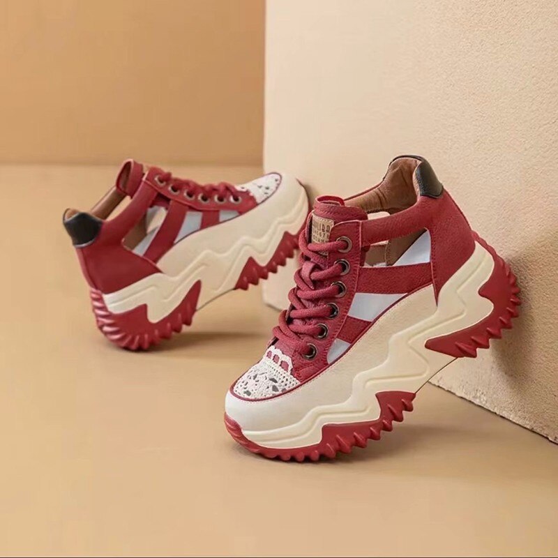 High Top Hollow Stylish Breathable Shoes - Image 2