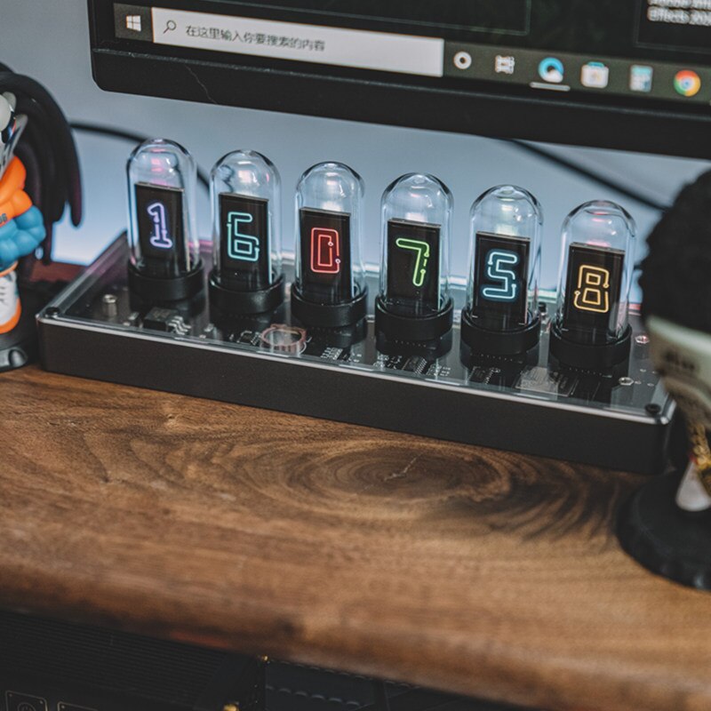 Digital Creative Vintage Glass Tube Clock - Image 4