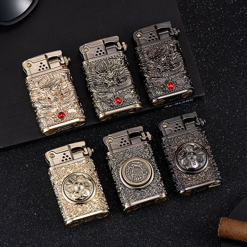 Dragon Wings Brass Kerosene Lighter - Image 1