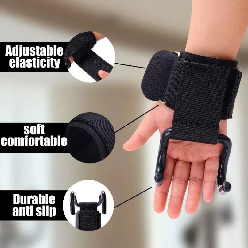 Non-Slip Gym Support Weight Lifting Hook - Image 1