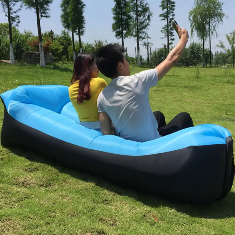 Portable Inflatable Outdoor Air Sofa Bed Lounger - Image 1