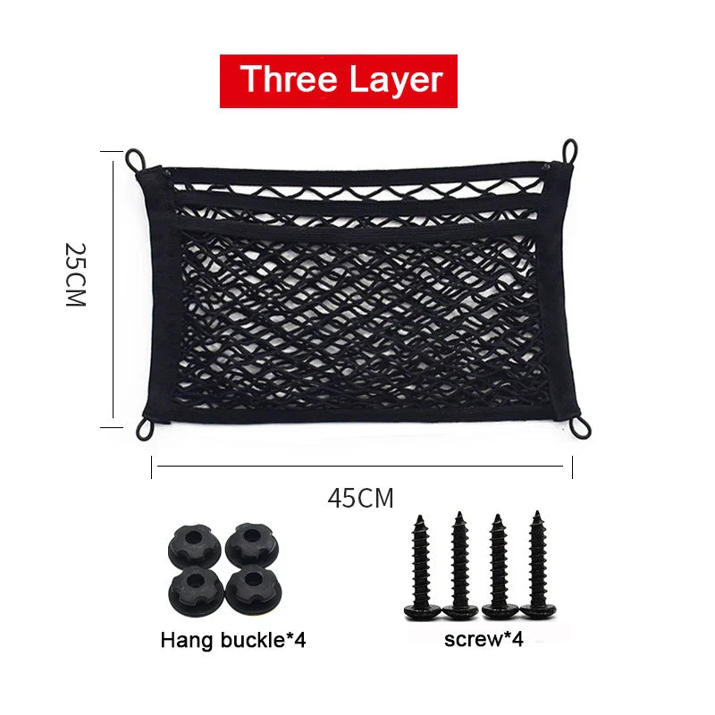Stretchable Mesh Cargo Net Car Storage Organizer Pocket - Image 8