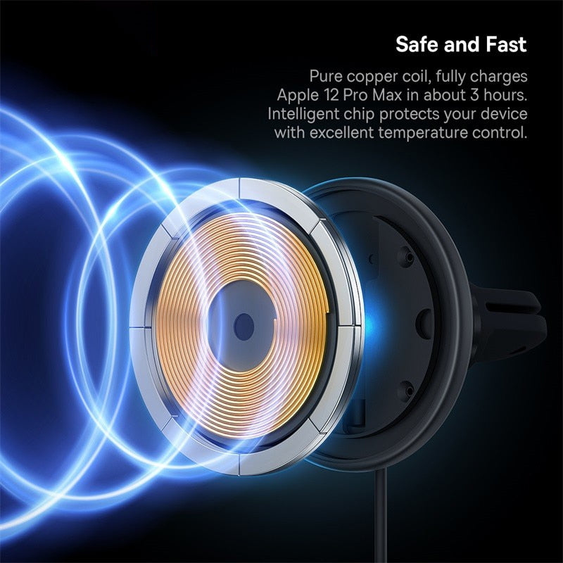2in1 Car Magnetic Phone Wireless Charging Stand - Image 4