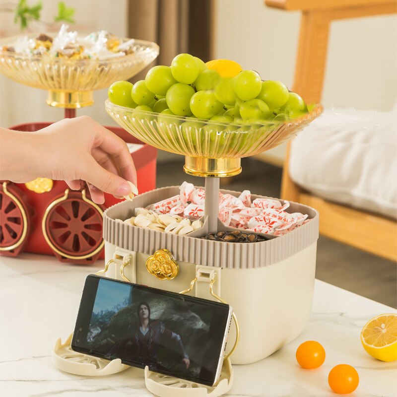 Travel Tray Portable Car Armrest Cup Holder Storage Box - Image 1