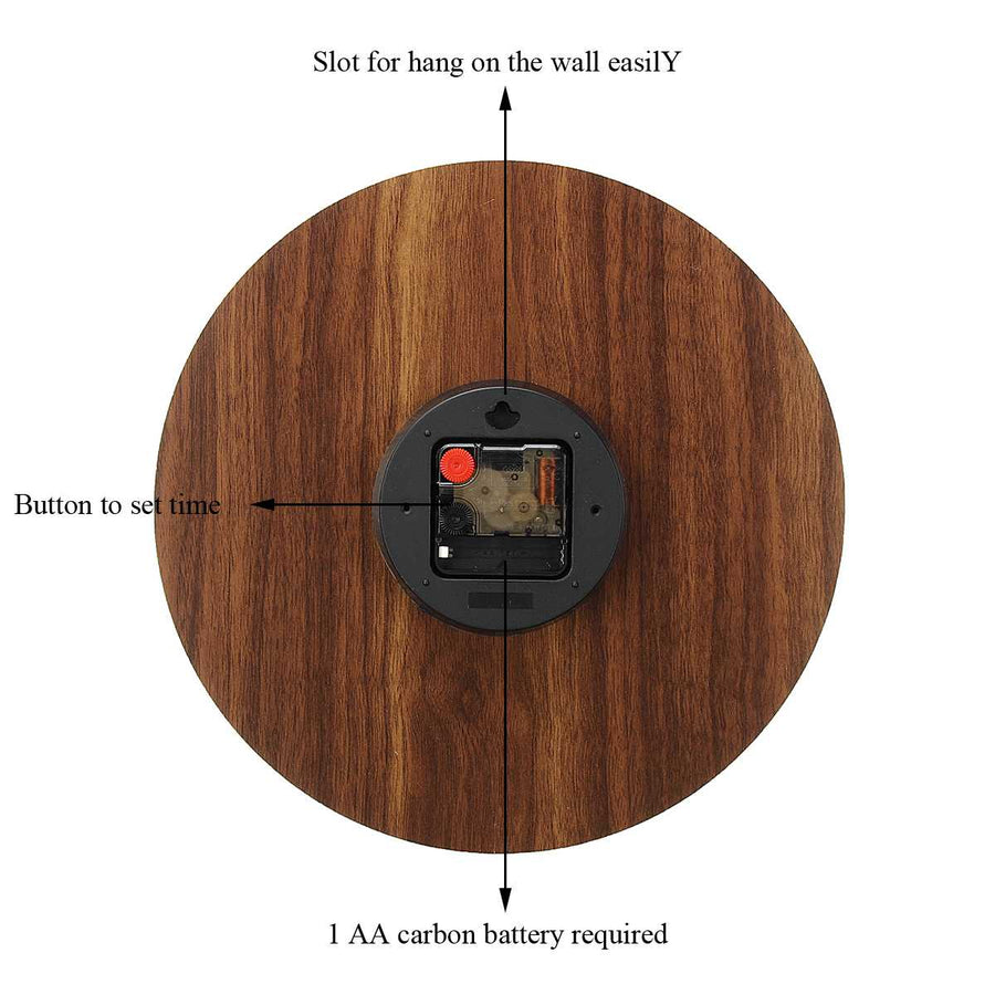 Nordic Luminous Wood Silent Wall Clock - Image 6