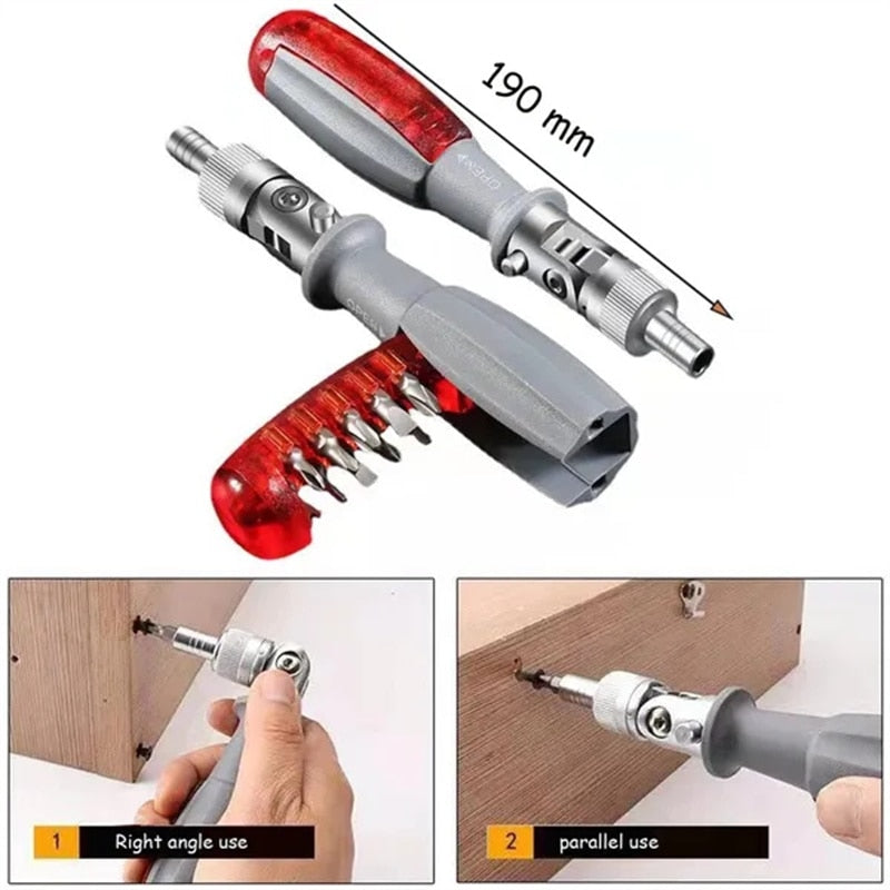 Ratchet Master Multi-Angle Foldable Screwdriver Set - Image 1