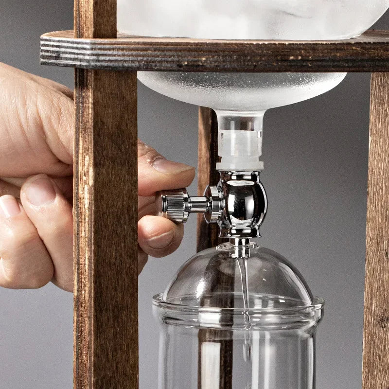 Wooden Handcrafted Ice Drip European Coffee Maker - Image 1