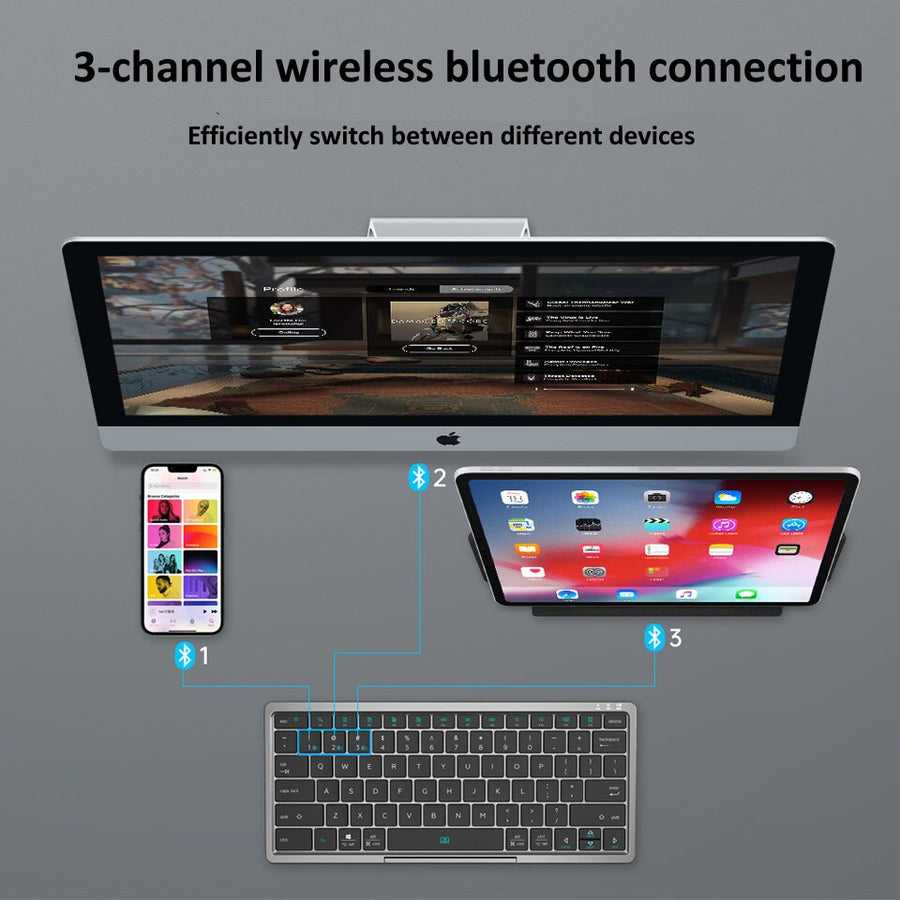 Tablet Holder Wireless Practical Touchpad Portable Keyboard - Image 1