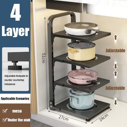 Easy Stack Adjustable Multi-layer Corner Rack - Image 6