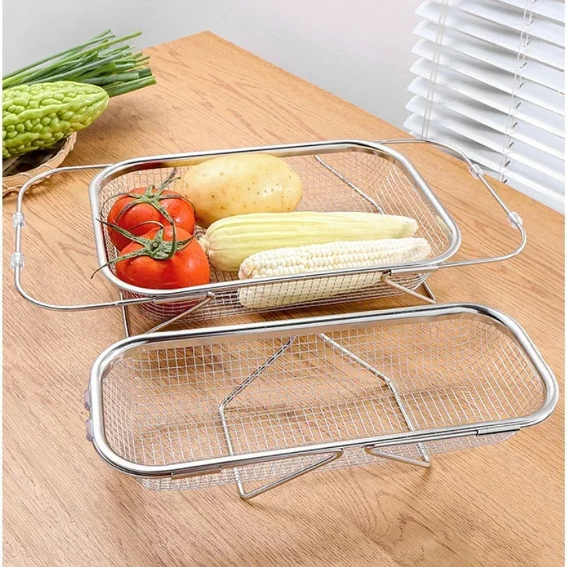 Space-Saving Over-Sink Mesh Strainer Rack - Image 4