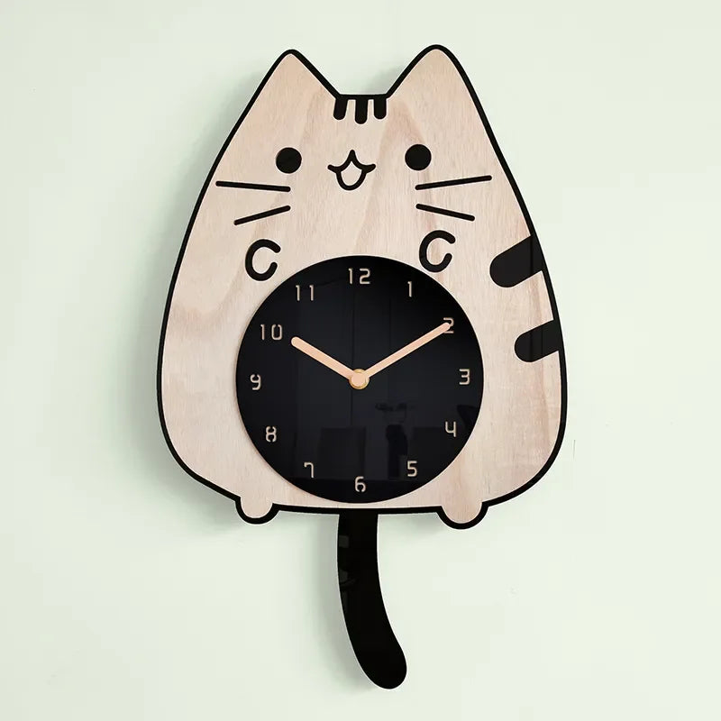 Happy Curious Cat Wall Clock - Image 0