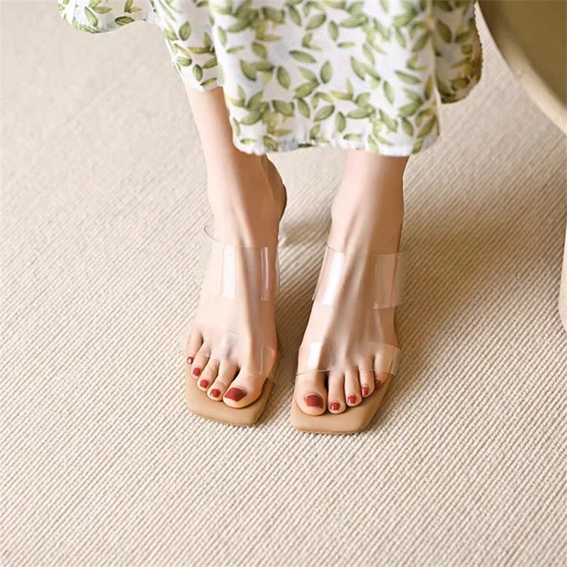 Ultra Soft Transparent Women High Heel Slippers - Image 4
